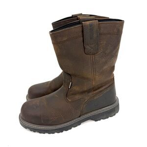 Wolverine Floorhand Wellington Waterproof Work Boots Men Brown Size 11.5 EW WIDE